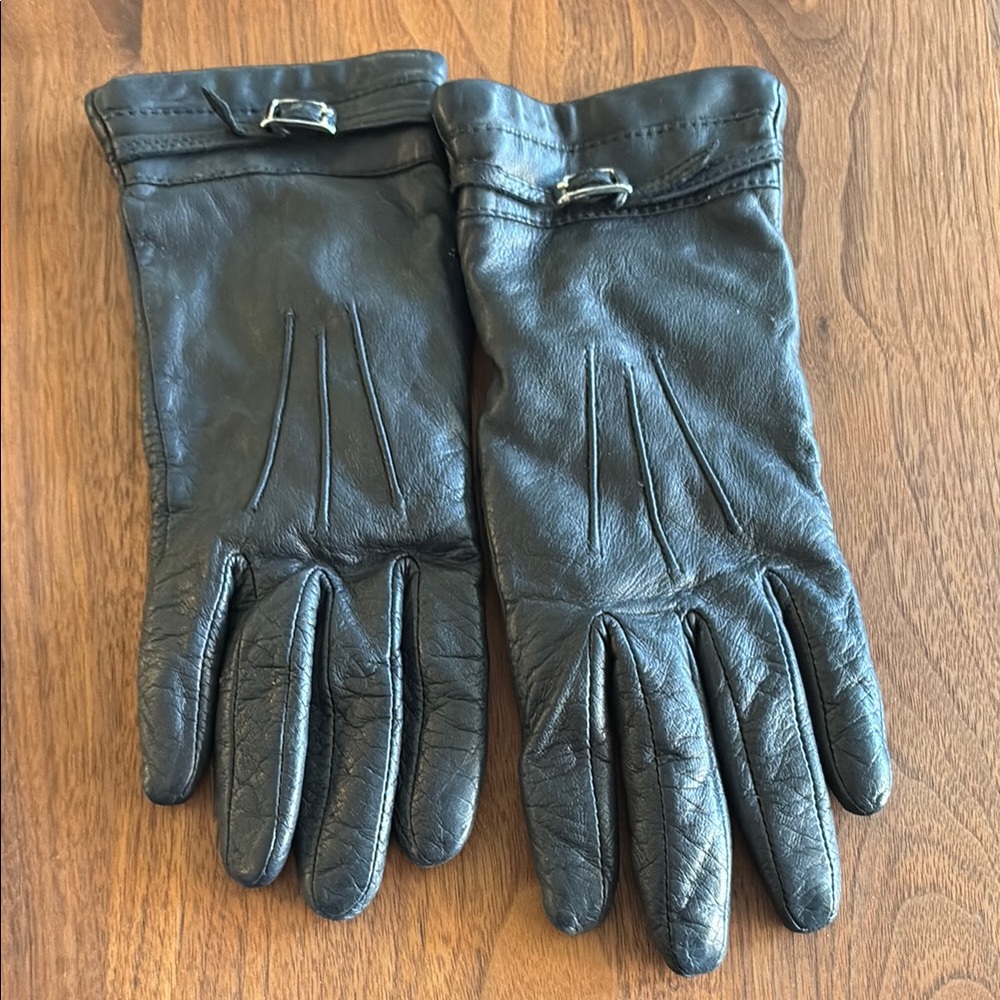 Black Leather Gloves